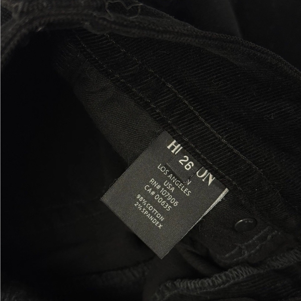 Hudson Jeans Women’s 26 Black Iconic Flair Corduroy Low-Rise Bootcut Pants Y2K - Picture 5 of 9